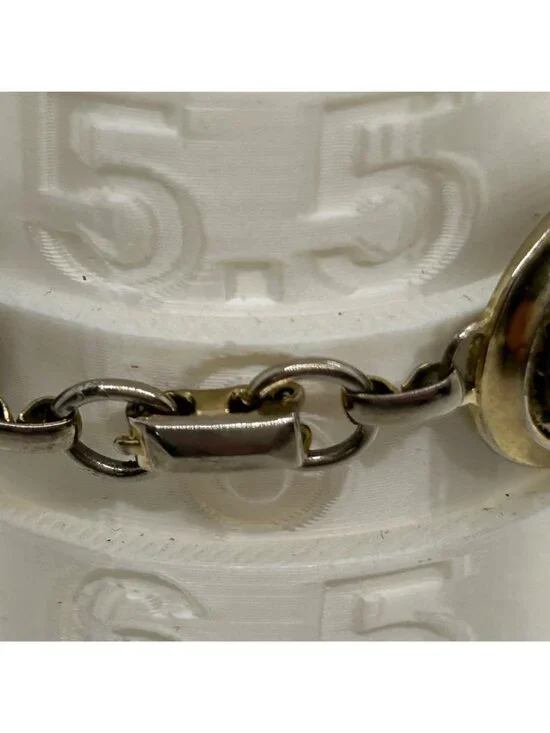 Vintage Reverse Carved Lucite Intaglio Bracelet Asian Geisha Design Gold Tone Pa - Picture 10 of 11